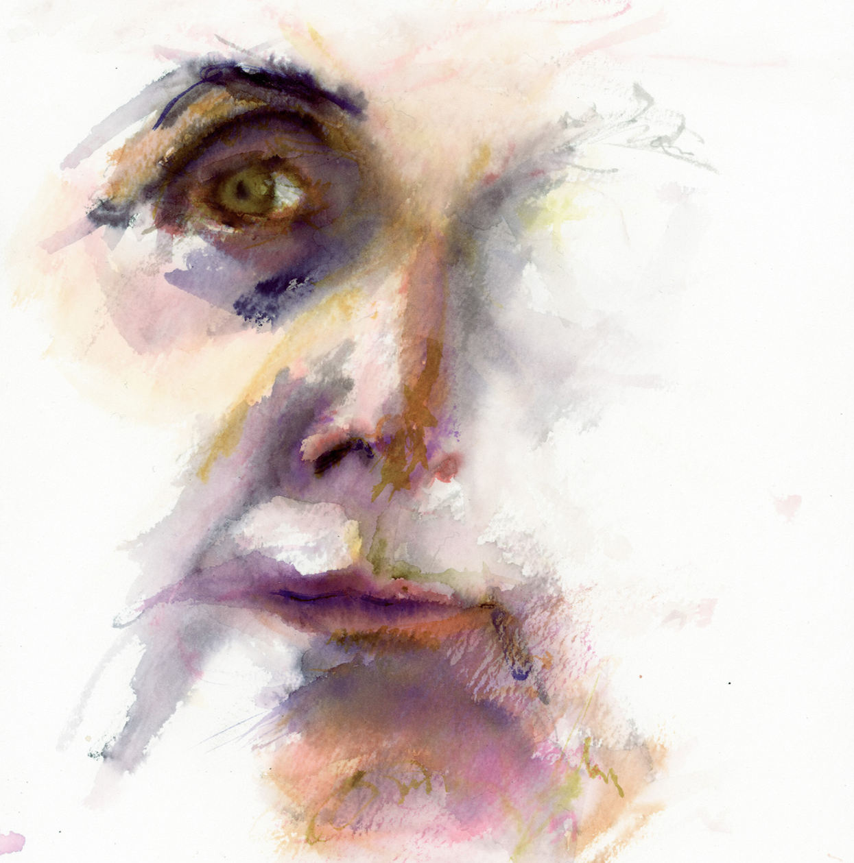 Self Portrait. 2018 Watercolor on arches. 12.75